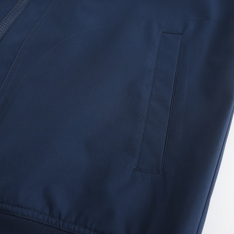 Harrington jacket fabric close-up showing lightweight breathable material