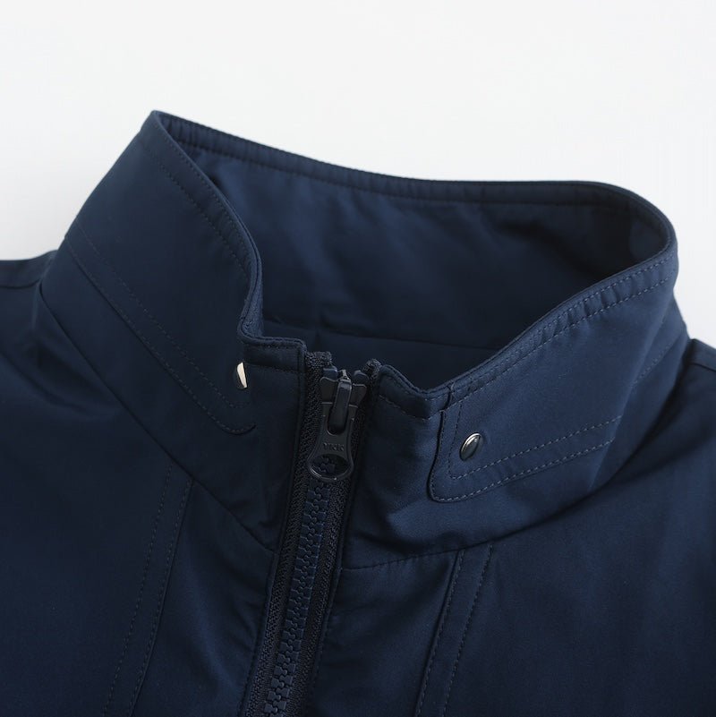 Stab-proof jacket lay-flat showing interior lining and protection area