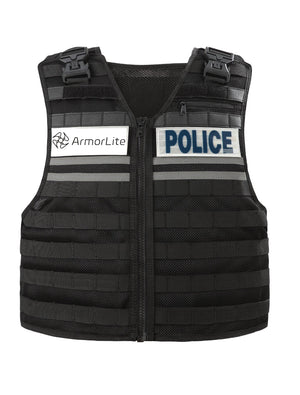 BlackHawk Tactical Stab-Proof Vest front view on model showing MOLLE system