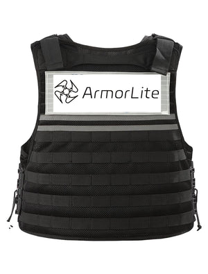 Side profile of BlackHawk covert stab-proof vest with tactical webbing